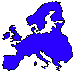 Map of Europe -- text-only menu below